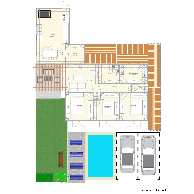 plan maison 3 mai 2021 piscine. Plan de 0 pièce et 0 m2