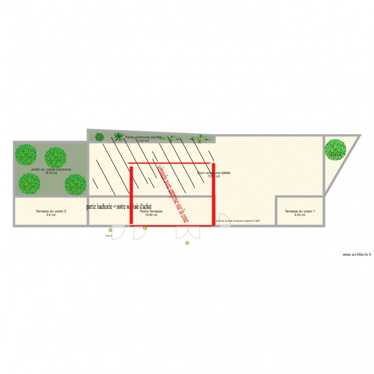 parties communes. Plan de 0 pièce et 0 m2