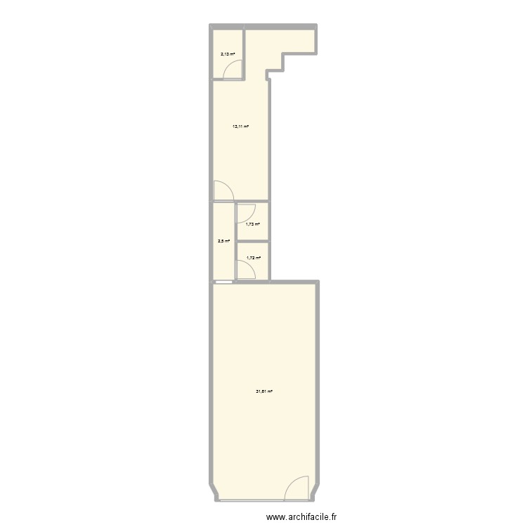 PLANTA VAPEO. Plan de 6 pièces et 53 m2