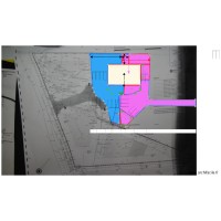 plan bornage lot 366 rose et 360 bleu dans lotissement prévu