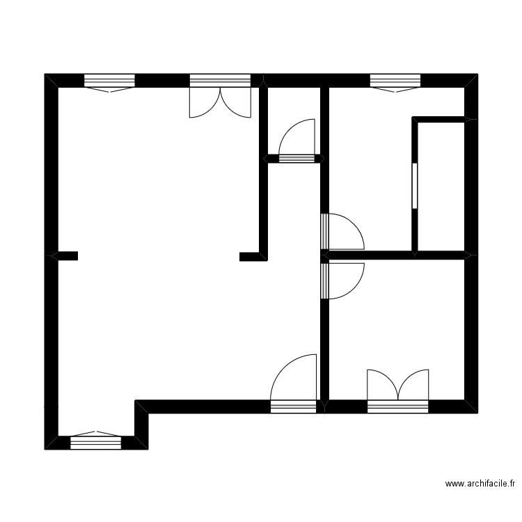 TRIFI. Plan de 3 pièces et 17 m2