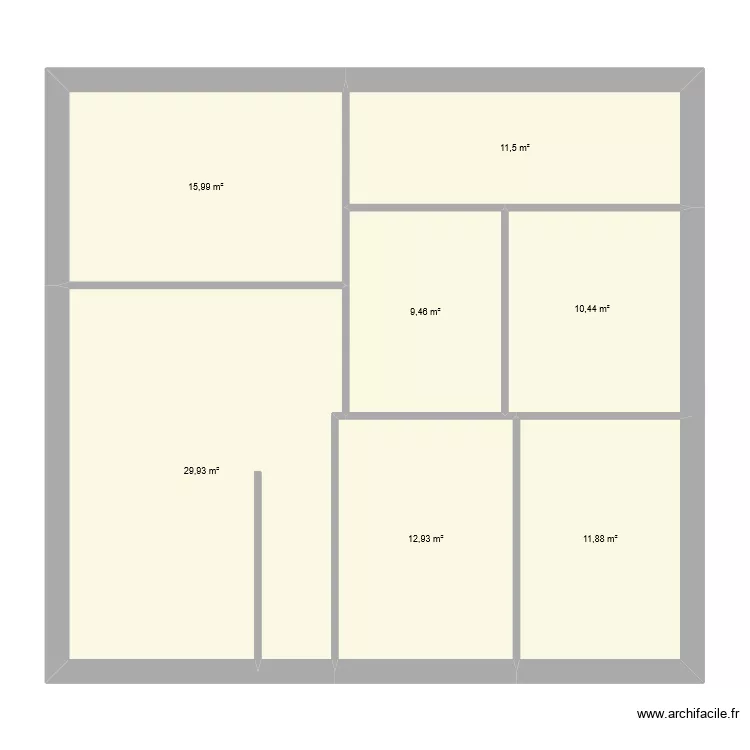 maison carr&eacute; 2. Plan de 