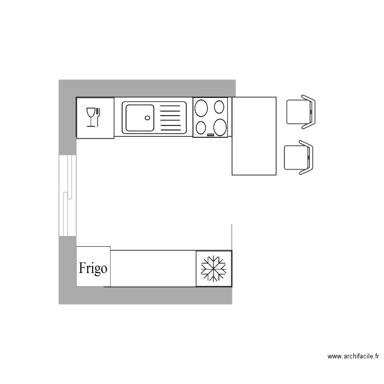 Cuisine v2. Plan de 0 pièce et 0 m2