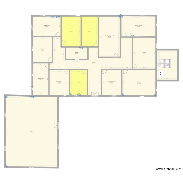 rdc option 2. Plan de 17 pièces et 576 m2