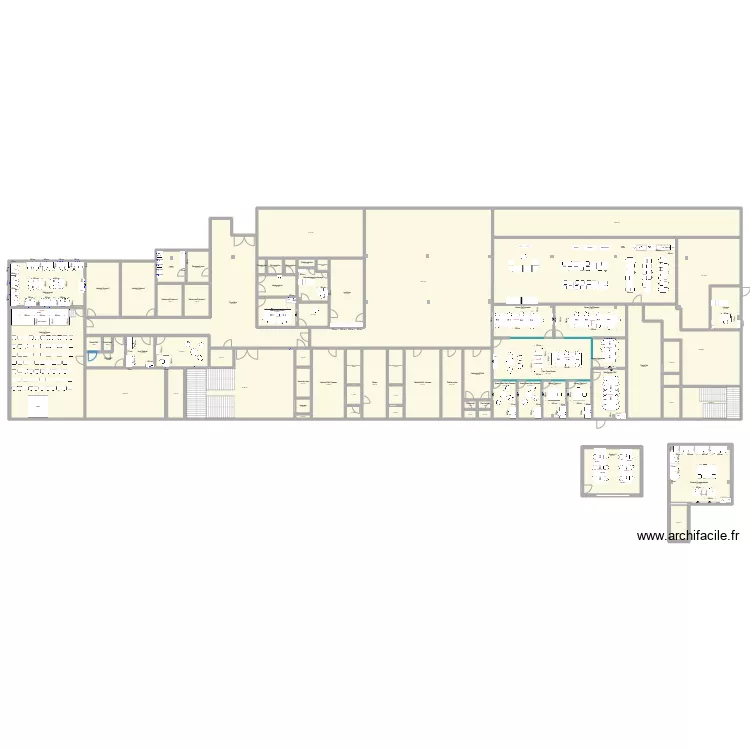 Implantation mobilier de bureau - Elec. Plan de 
