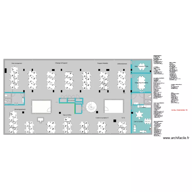 8 Vernier avec noms. Plan de 