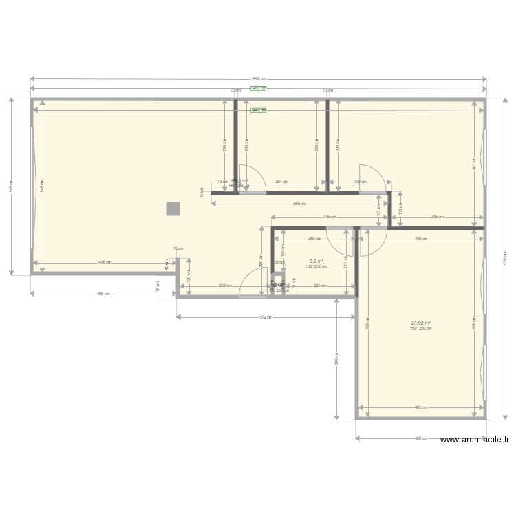 AS 119 GAUCHE V2. Plan de 4 pièces et 99 m2