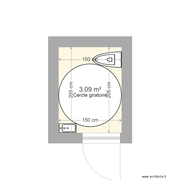 WC auto école. Plan de 0 pièce et 0 m2