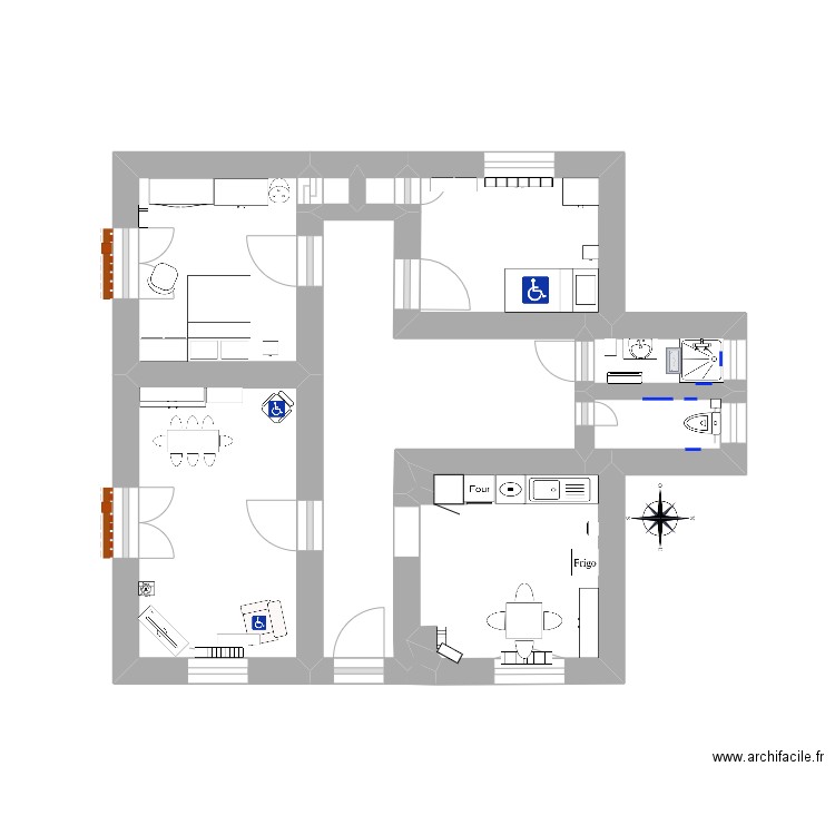 Appart. Plan de 11 pièces et 19 m2