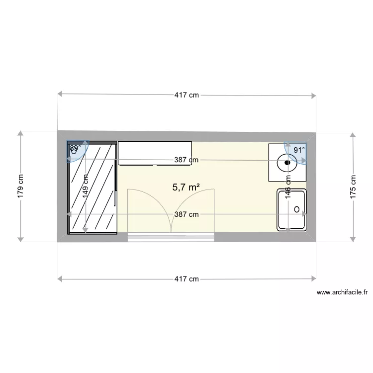 Hutte la baule. Plan de 