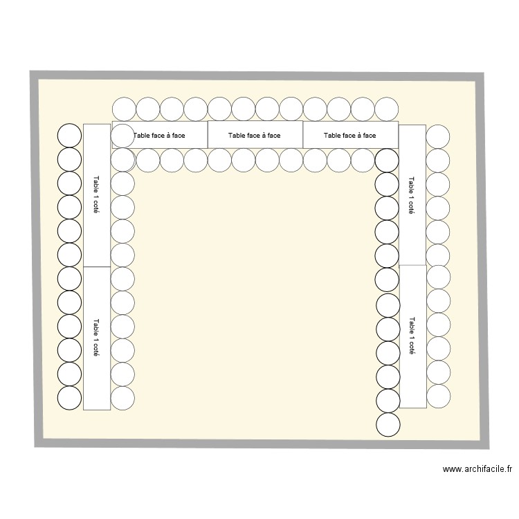 plan de table. Plan de 0 pièce et 0 m2