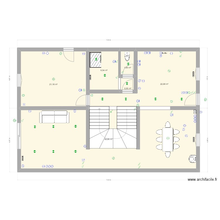 hussenet mathieu rdc. Plan de 0 pièce et 0 m2