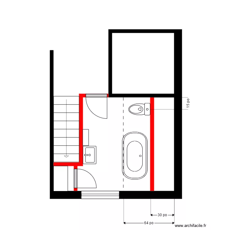 Chaumi&egrave;re Sdb. Plan de 