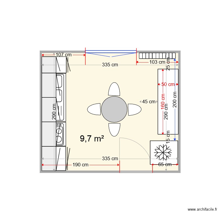 Cuisine 2. Plan de 0 pièce et 0 m2