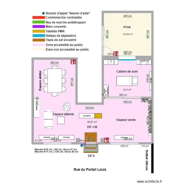 AURA INSTITUT plan après travaux. Plan de 0 pièce et 0 m2