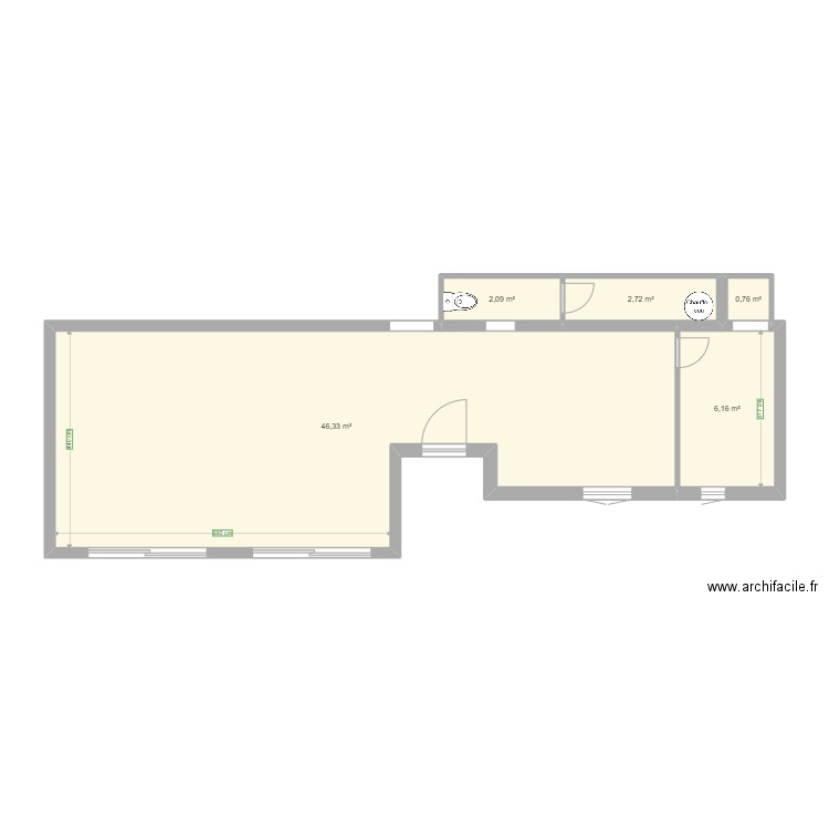 Baou RDC modifié. Plan de 0 pièce et 0 m2