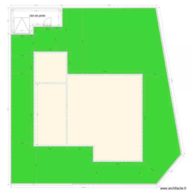 Plan masse Abri Bourgenay. Plan de 