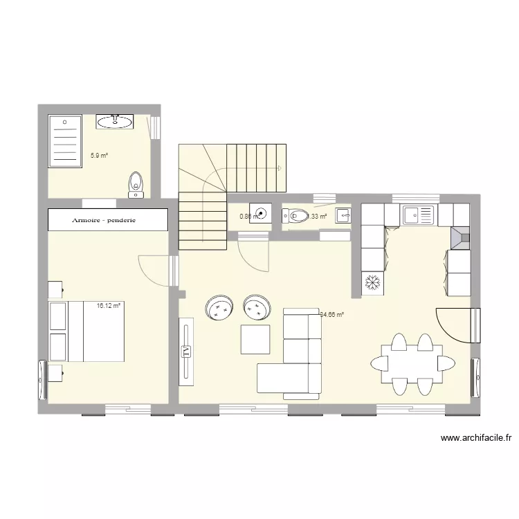 Casa CARLINHA 2. Plan de 