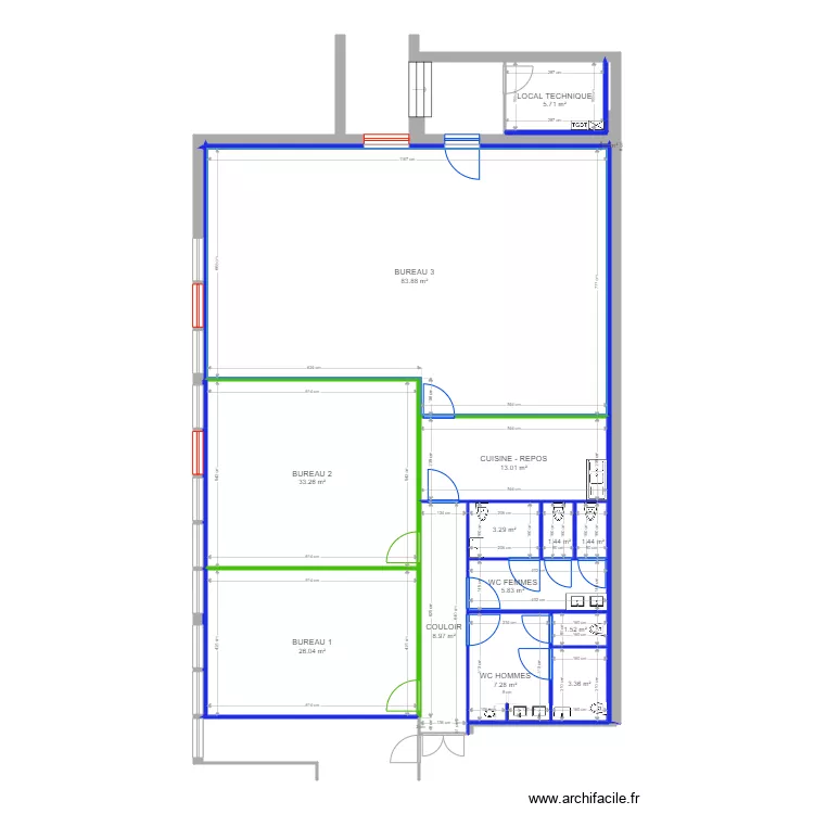 SCI SJP Projet. Plan de 