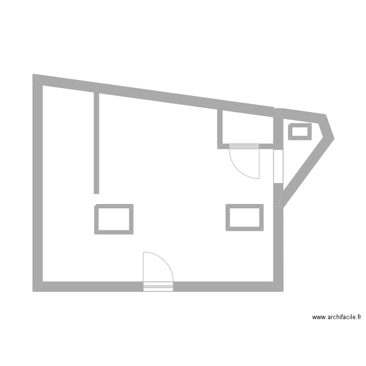 BAERT. Plan de 3 pièces et 31 m2