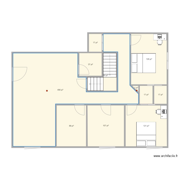 maison 2019 V4. Plan de 11 pièces et 99 m2
