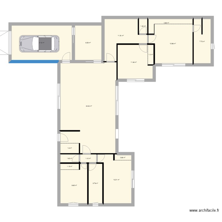 Prototype maison Valliguières. Plan de 0 pièce et 0 m2