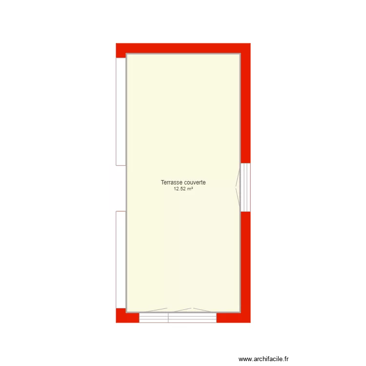 BI 5003 annexe terrasse couverte non c&ocirc;t&eacute;. Plan de 