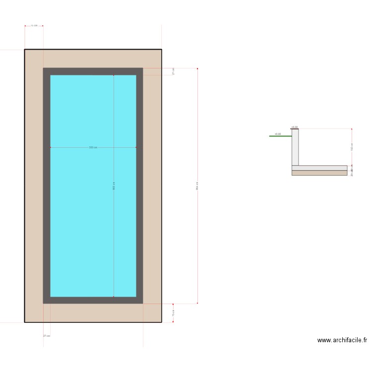 CLAVERAU PISICNE VUE EN COUPE. Plan de 0 pièce et 0 m2