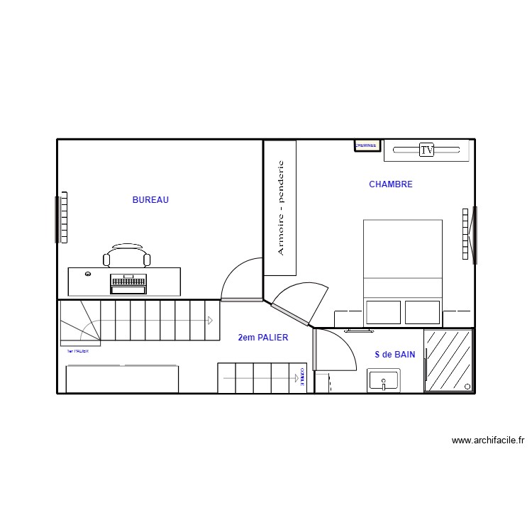 2 Etage  Meubles. Plan de 0 pièce et 0 m2