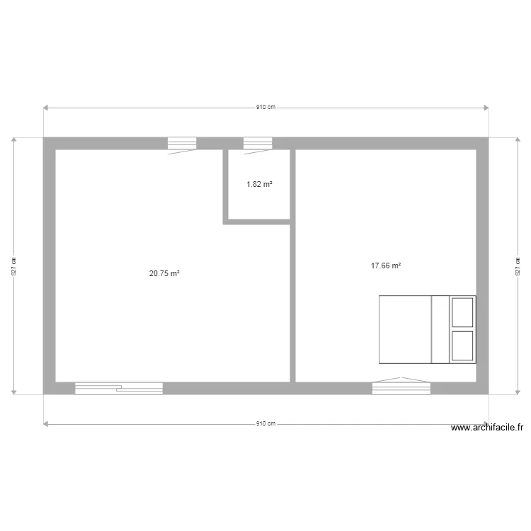 bungalow2. Plan de 