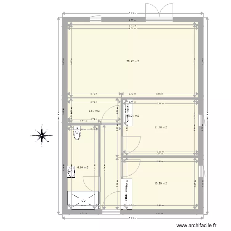 Logement Valayssac 12300 St Michel. Plan de 