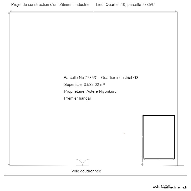 premier hangar. Plan de 0 pièce et 0 m2