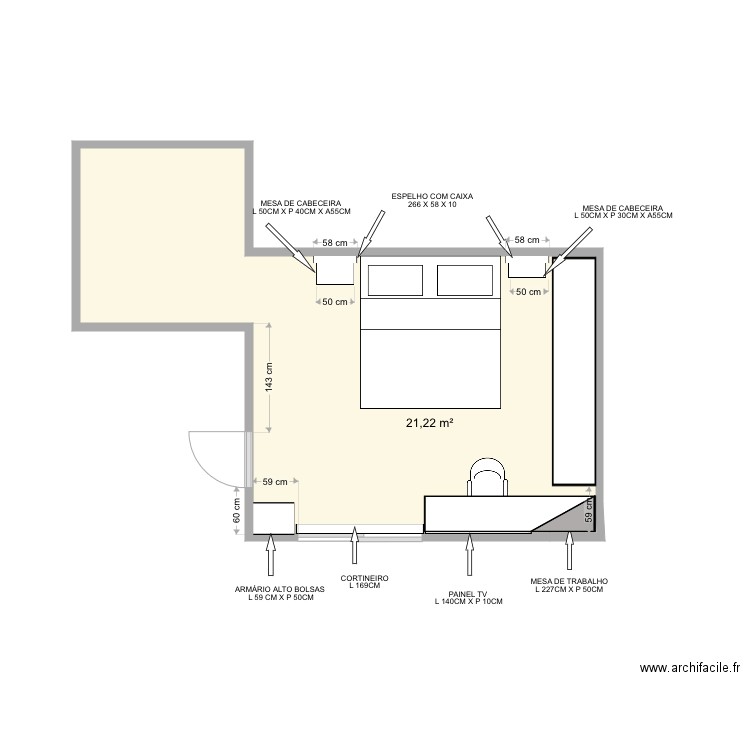 SUÍTE DRA PAULA. Plan de 0 pièce et 0 m2