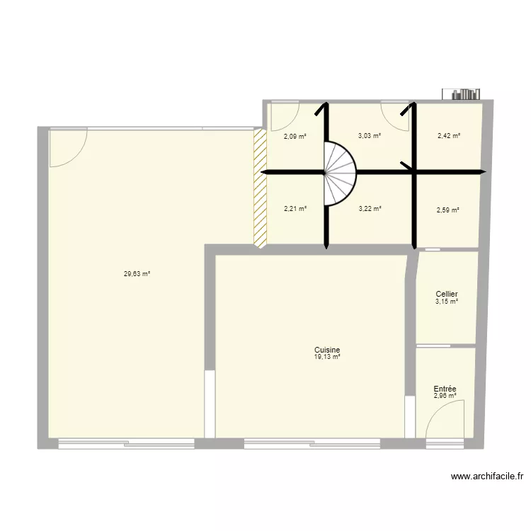 Loft APC version pour structure m&eacute;tal mezzanine. Plan de 