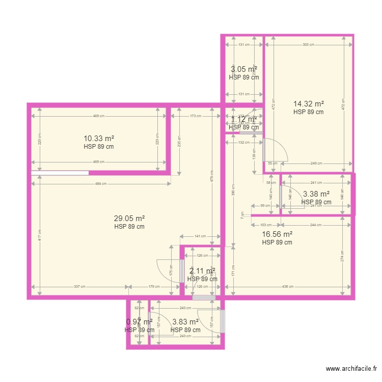 genard astugues. Plan de 10 pièces et 85 m2