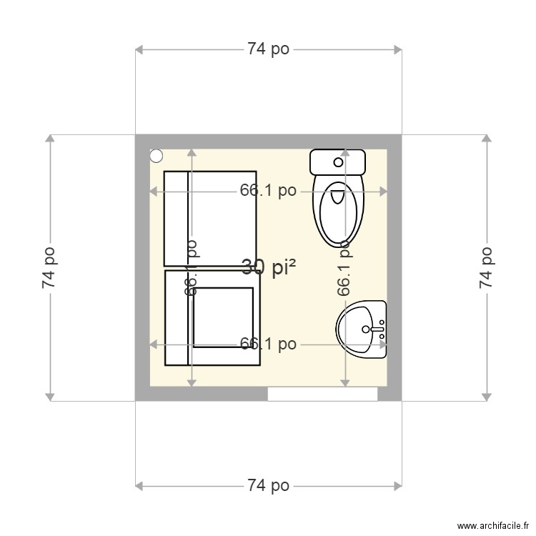 Salle de bain. Plan de 0 pièce et 0 m2