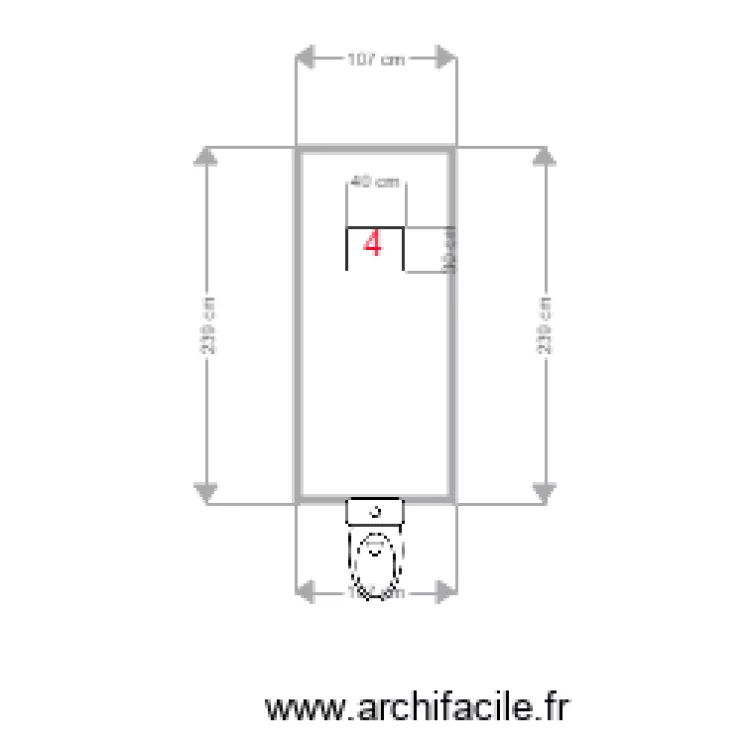 FENETRE WC. Plan de 