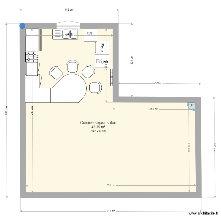 Cuisine 2. Plan de 0 pièce et 0 m2