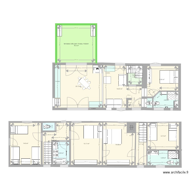 APPART MAD APRES travaux VERS 5. Plan de 0 pièce et 0 m2