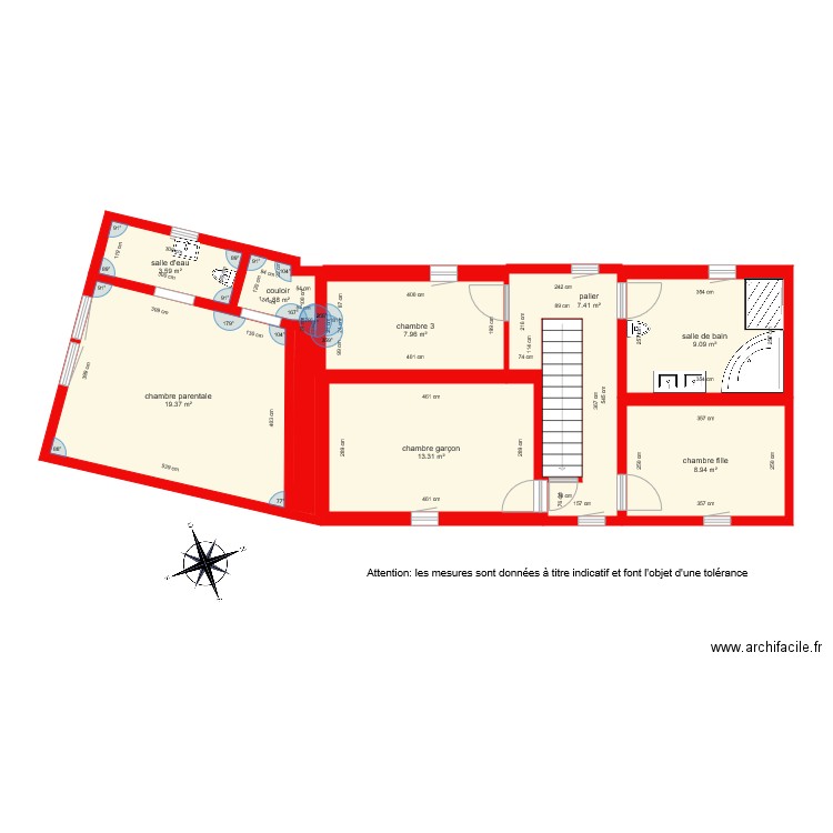 BI3267 1er étage. Plan de 0 pièce et 0 m2