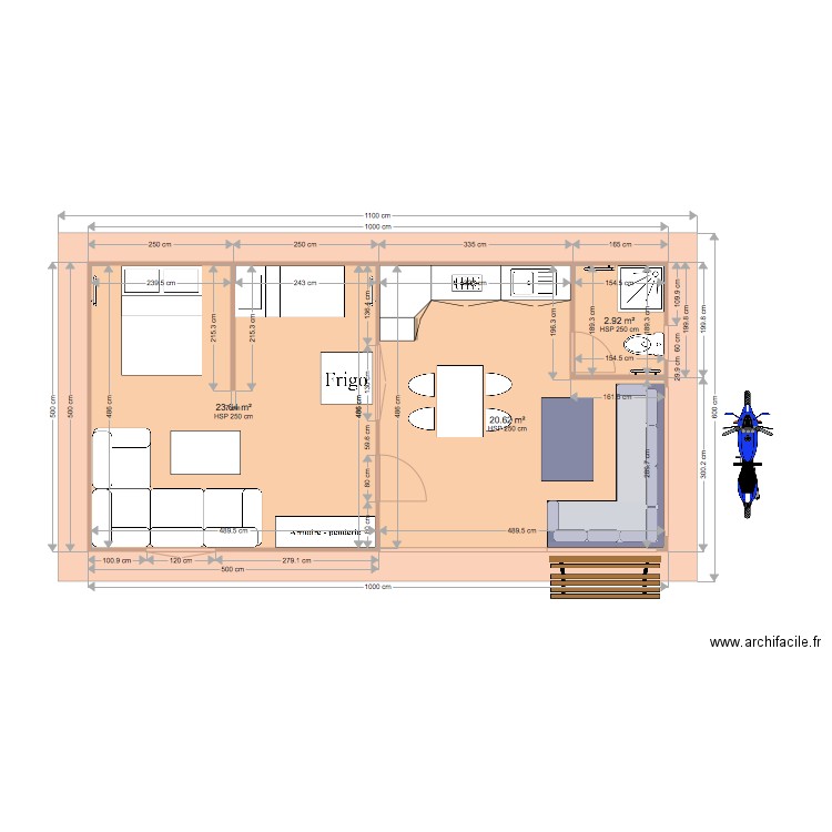cabane 50m2. Plan de 0 pièce et 0 m2