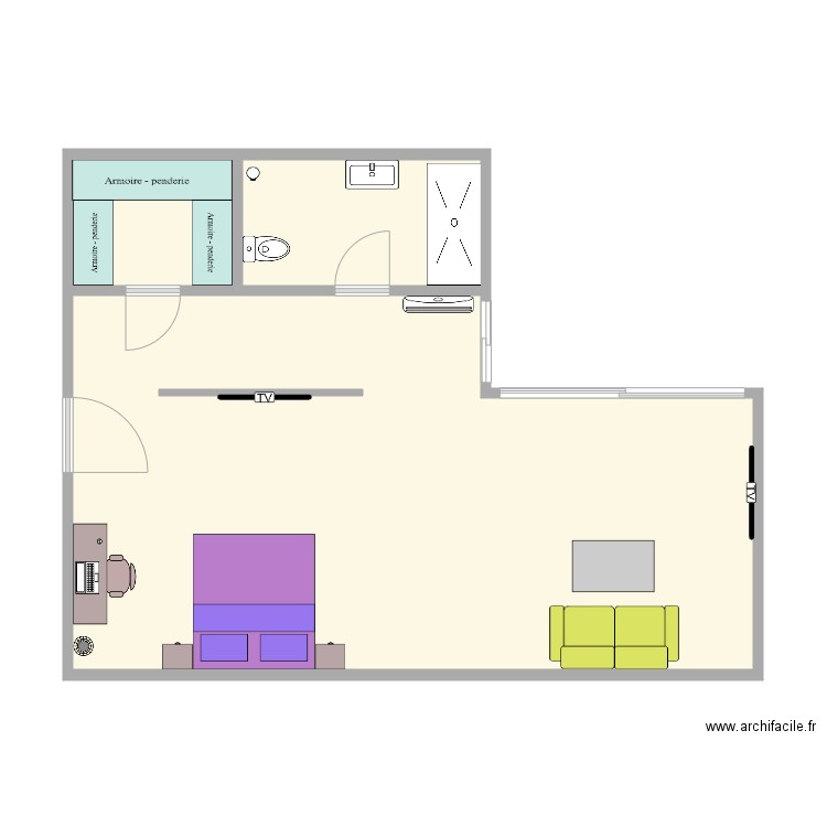 Chambre 106 Fly Hotel. Plan de 0 pièce et 0 m2