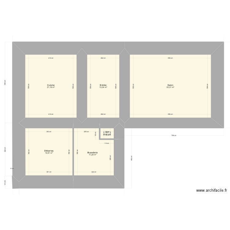 Penvern. Plan de 6 pièces et 95 m2