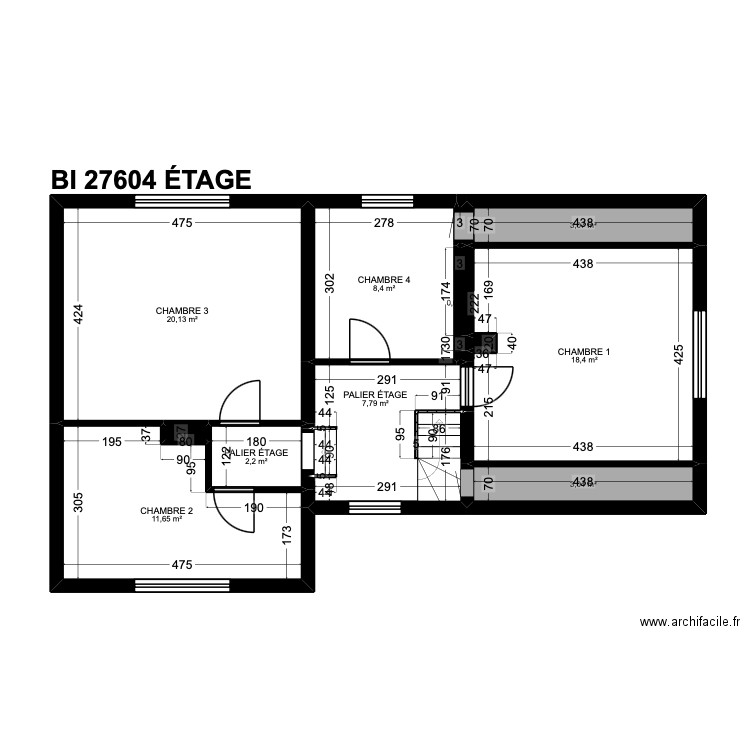 BI 27604. Plan de 29 pièces et 324 m2