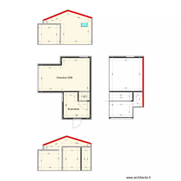 fa&ccedil;ades annexes. Plan de 