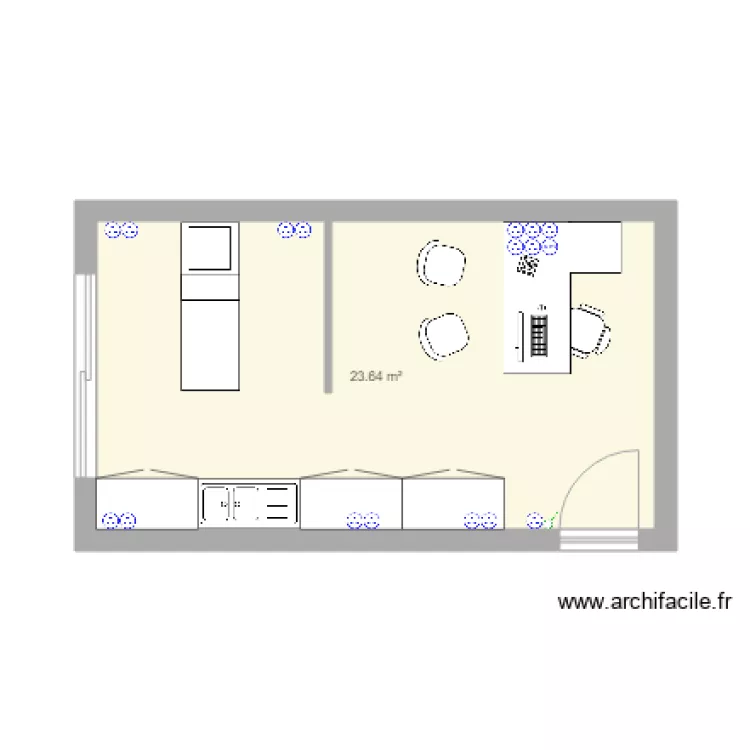 bureau eloi. Plan de 0 pièce et 0 m2