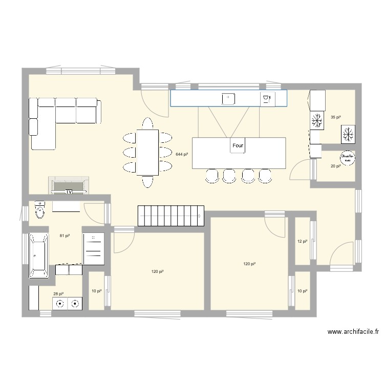 Maison 3 chambres 2 SDB. Plan de 0 pièce et 0 m2