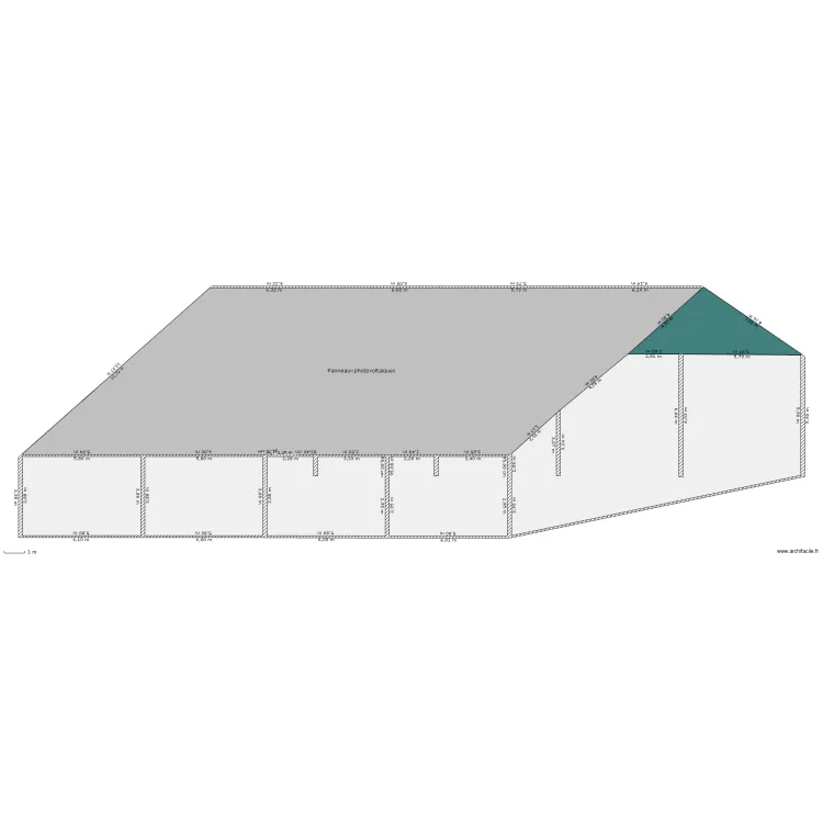 Hangar metallique. Plan de 