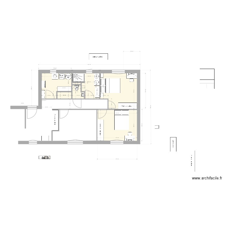 Guillaume Chambre 16 nov 2022. Plan de 5 pièces et 34 m2