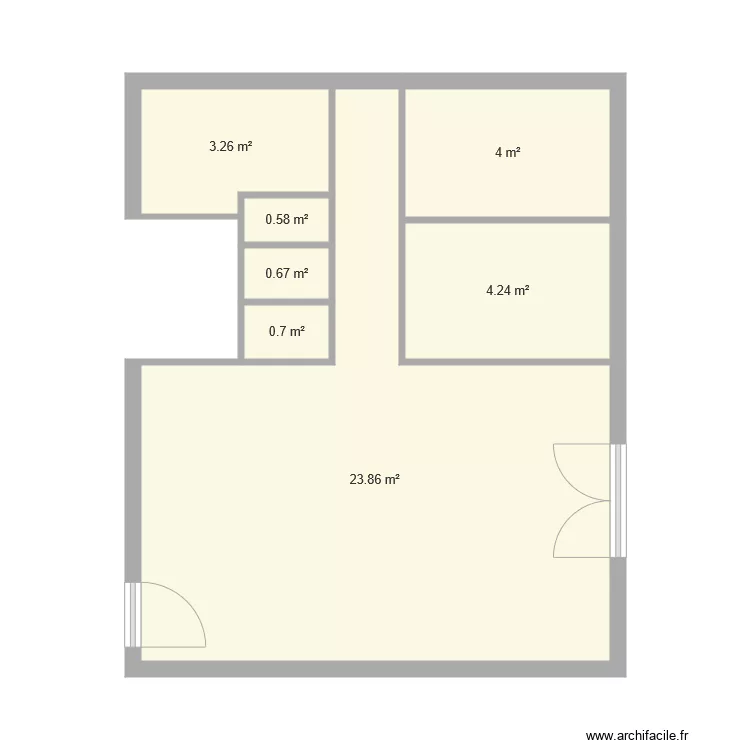 Appartement Gr&eacute;zieu. Plan de 